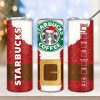 Christmas Santa Starbucks Tumbler PNG, 20oz Skinny Tumbler PNG