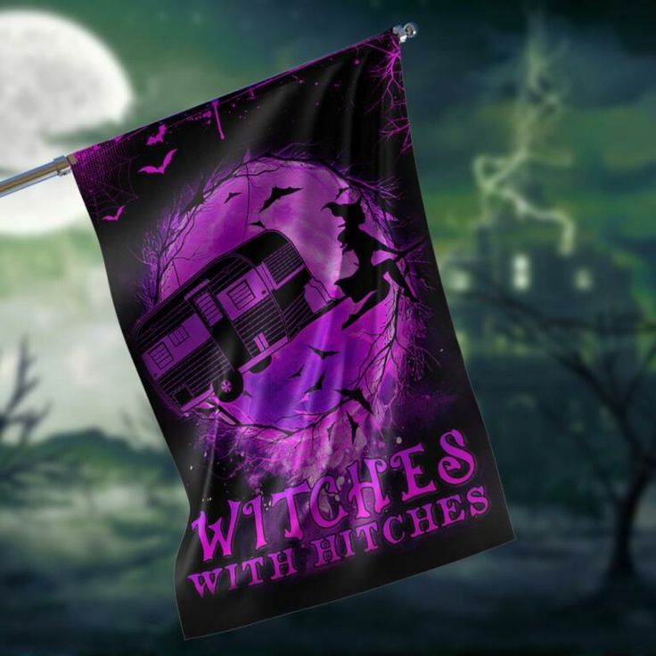 Witches With Hitches Garden Flag – 12×18 Garden Flag Witches With Hitches Garden Flag – 12×18 Garden Flag