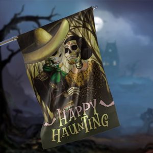 Happy Haunting Sugar Skull Garden Flag - 12x18 Garden Flag