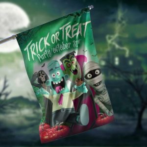 Trick or Treat Candy Skull Garden Flag – 12×18 Garden Flag