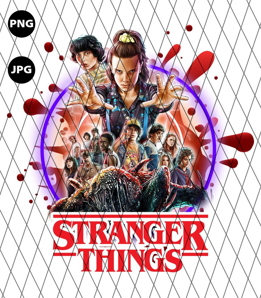 Stranger Things Png, Sublimation Designs Downloads