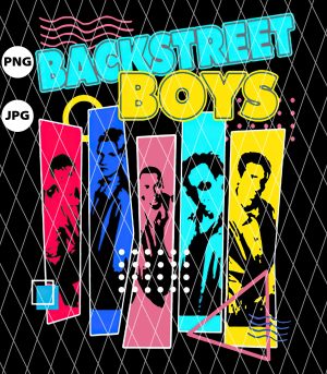 Backstreet Boys Rock Vintage Png, Sublimation Designs Downloads