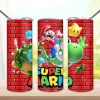 Super Mario Tumbler PNG, Game Character Red 20oz Skinny Tumbler PNG