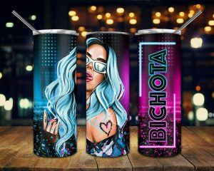 Karol G Bichota Tumbler Png, 20Oz Skinny Tumbler Sublimation Design