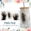 Halloween Horror Hand 16 Oz Glass Can Png File