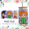 Hocus Pocus Chibi 16 Oz Glass Can Png File