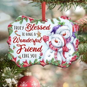 Bestie Snowman Truly Blessed Ornament PNG, Benelux Christmas Ornament