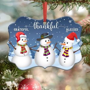Grateful Thankful Blessed Ornament PNG, Benelux Christmas Ornament