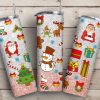 Christmas Santa Glitter Tumbler Png, 20Oz Skinny Tumbler Png
