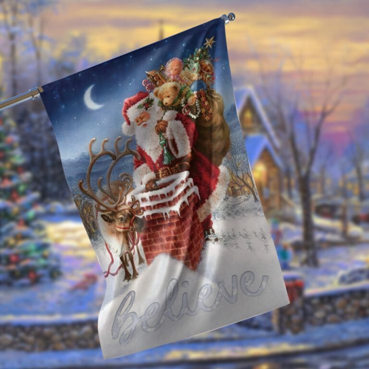 Christmas Santa Claus Garden Flag – 12×18 Garden Flag Christmas Santa Claus Garden Flag – 12×18 Garden Flag