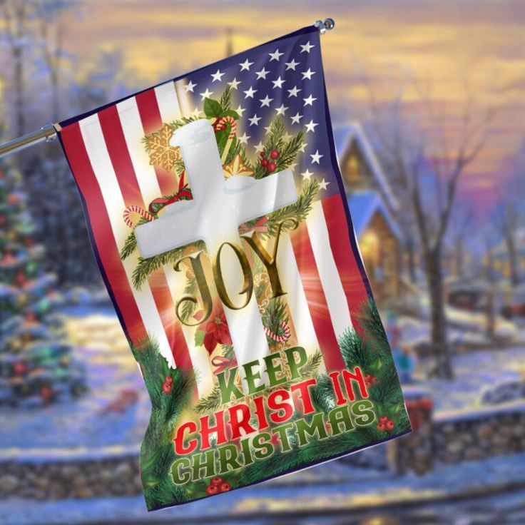 Keep Christ In Christmas Garden Flag – 12×18 Garden Flag Keep Christ In Christmas Garden Flag – 12×18 Garden Flag