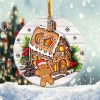 Christmas Gingerbread House Ornament Png, Round Christmas Ornament
