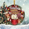 Fueled by Cocoa and Christ Ornament Png, Round Christmas Ornament