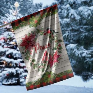 Cardinal Peace Christmas Garden Flag – 12×18 Garden Flag