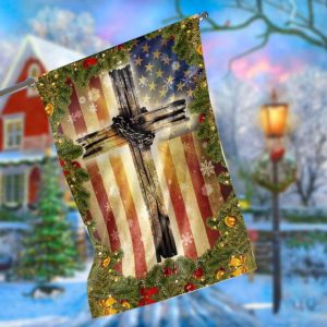 Christian Cross American Garden Flag – 12×18 Garden Flag