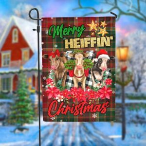 Cow Farm Christmas Garden Flag – 12×18 Garden Flag