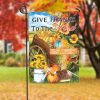 Fall Pumpkins Give Thanks To The Lord Garden Flag – 12×18 Garden Flag