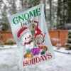 Gnome For The Holidays Garden Flag – 12×18 Garden Flag