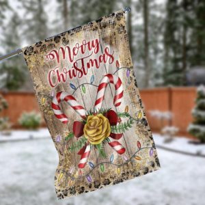 Merry Christmas Candy Canes Garden Flag – 12×18 Garden Flag