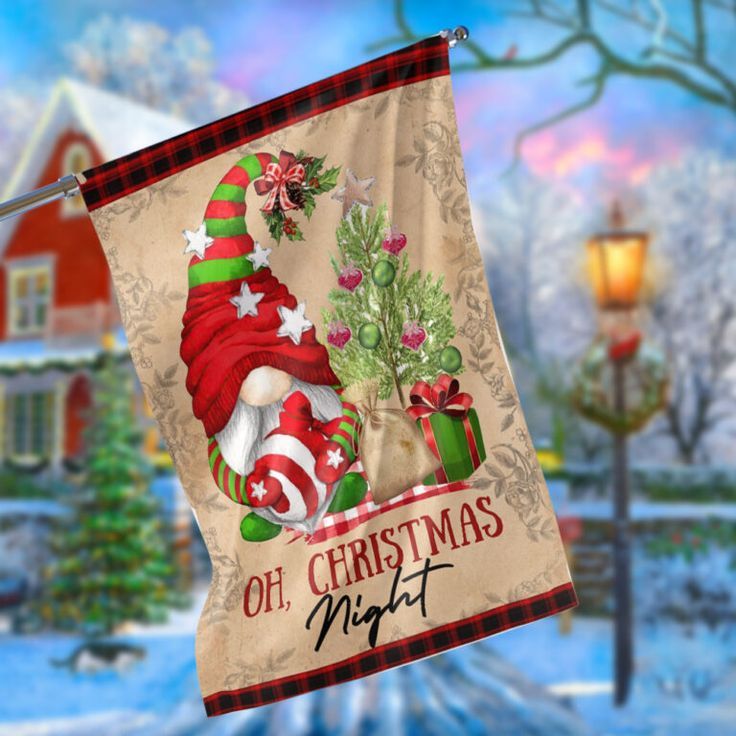 Oh Christmas Night Garden Flag – 12×18 Garden Flag Oh Christmas Night Garden Flag – 12×18 Garden Flag