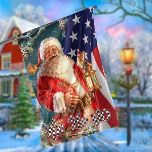 Santa Claus Ho Ho Ho Garden Flag – 12×18 Garden Flag
