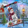 Snowman All Hearts Come Home For Christmas Garden Flag – 12×18 Garden Flag