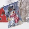 Snowman Hello Winter Garden Flag – 12×18 Garden Flag