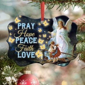 Angel Pray Hope Peace Faith Love Ornament PNG, Benelux Christmas Ornament