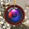 Christmas Santa Cam Ornament Png, Round Christmas Ornament