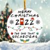 Christmas 2022 Sucked Gas Ornament Png, Round Christmas Ornament