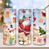 Christmas Santa Claus Tumbler Wrap, Cute Snowman Tumbler PNG