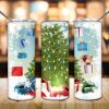 Christmas Tree Tumbler PNG, Merry Christmas Snowflake Tumbler