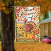 Happy Thanksgiving Turkey Garden Flag - 12x18 Garden Flag