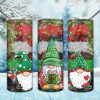 Christmas Santa Gnome Tumbler PNG, 20oz Skinny Tumbler PNG