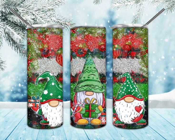 Christmas Santa Gnome Tumbler PNG, 20oz Skinny Tumbler PNG Christmas Santa Gnome Tumbler PNG, 20oz Skinny Tumbler PNG