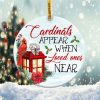 Cardinals Apperar Ornament Png, Round Christmas Ornament