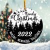 Family Christmas 2022 Ornament Png, Round Christmas Ornament