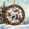 Christmas Farm Animals Ornament Png, Round Christmas Ornament