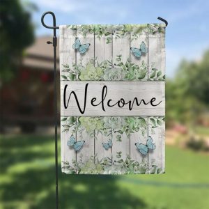Floral Welcome Garden Flag – 12×18 Garden Flag