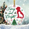 Furry and Bright Pet Ornament Png, Round Christmas Ornament