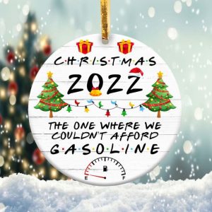 Could’n’t Afford Gasoline Ornament Png, Round Christmas Ornament
