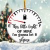 This Little Light of Mine Ornament Png, Round Christmas Ornament