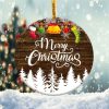 Merry Christmas Ornament Png, Round Christmas Ornament
