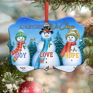 Snowman In This House We Choose Ornament PNG, Benelux Christmas Ornament