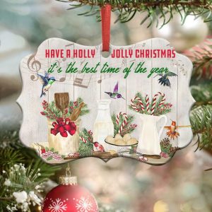 Hummingbird Holly Jolly Christmas Ornament PNG, Benelux Christmas Ornament