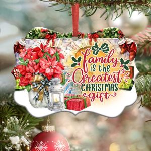 Family Is The Greatest Christmas Gift Ornament PNG, Benelux Christmas Ornament