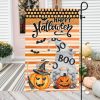 Happy Halloween Gnome Spooky Pumpkin Garden Flag – 12×18 Garden Flag