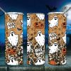 Ghost Hey Boo Halloween Tumbler PNG, Leopard Pumpkin Tumbler