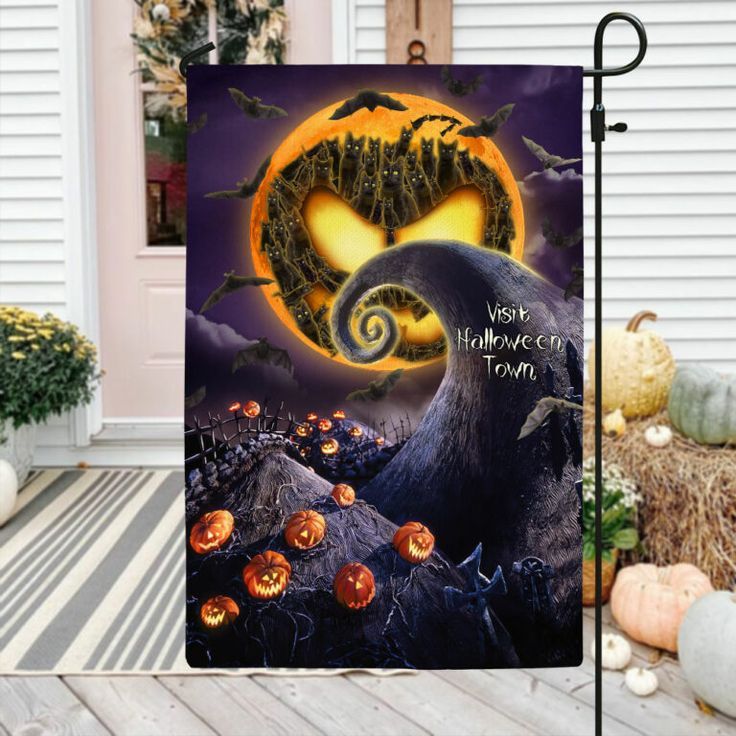 Halloween Town Pumpkin Patch Garden Flag – 12×18 Garden Flag Halloween Town Pumpkin Patch Garden Flag – 12×18 Garden Flag