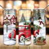 Christmas Winter Barn Tumbler Wrap, Farm Scene Tumbler